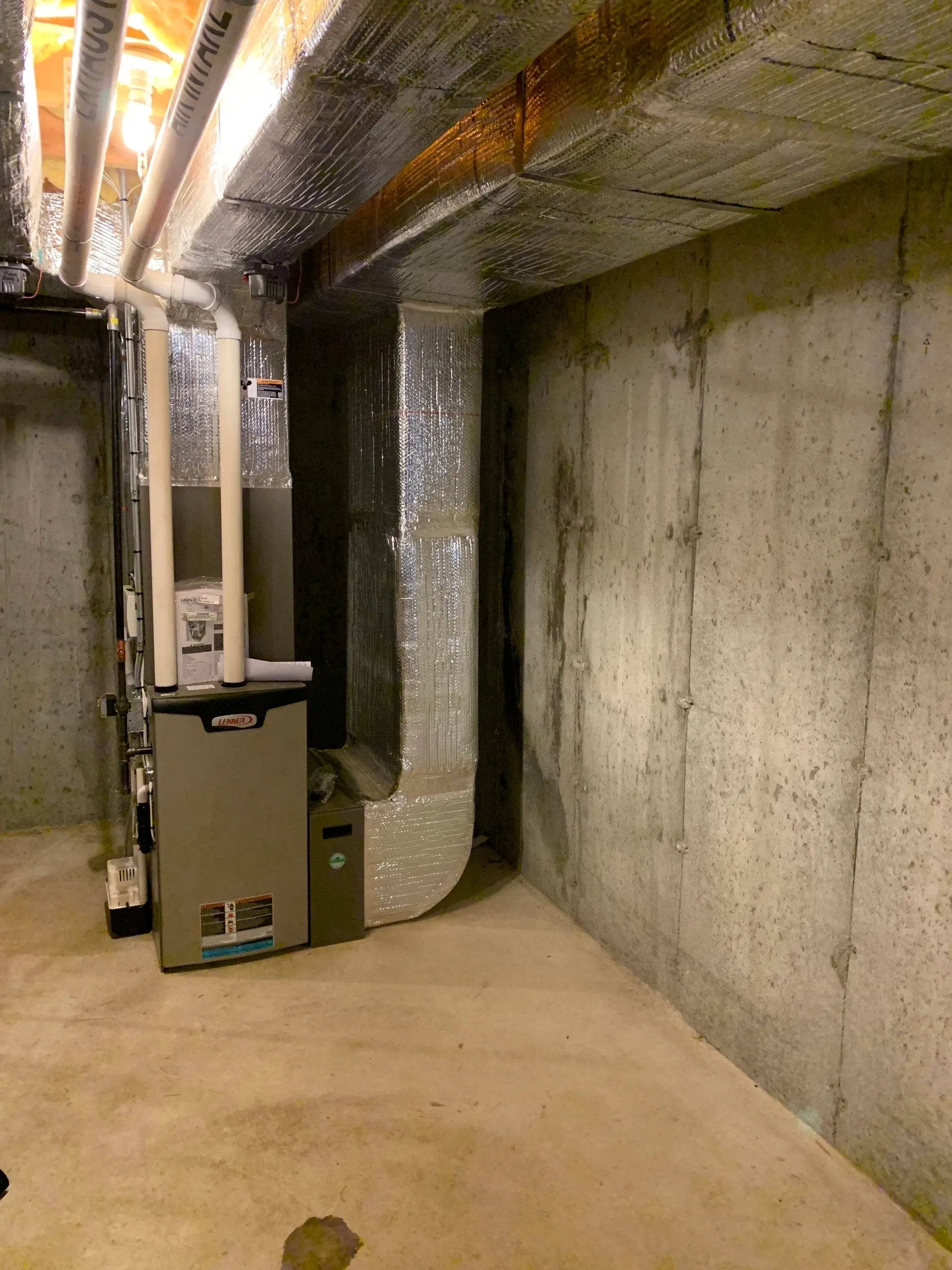 ductwork in the basement