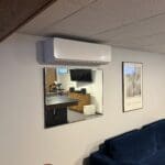 mini split on the wall